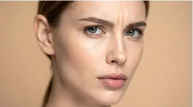 women with glabellar lines before jeuveau injection