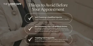 an image showing things to avoid before botox appointment